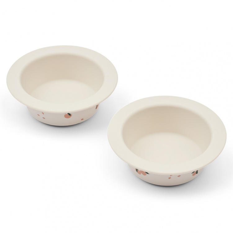 Liewood Peony Skål 2-pack Peach/Seashell i gruppen Babytillbehör / Äta och mata / Tallrikar och skålar hos Bonti (LIEWLW19942-1232)