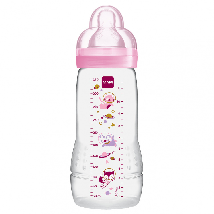 MAM Easy Active Nappflaska 330 ml Rosa i gruppen Babytillbehör / Äta och mata / Nappflaskor och dinappar hos Bonti (MAM412128)