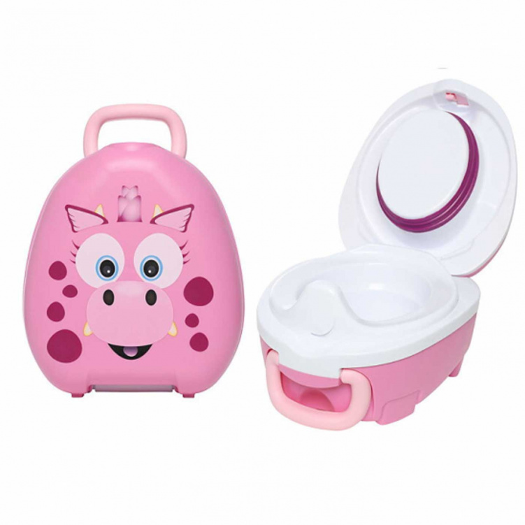 My Carry Potty Bärbar Potta Rosa Drake i gruppen Babytillbehör / Sköta / Pottor hos Bonti (MCP018)