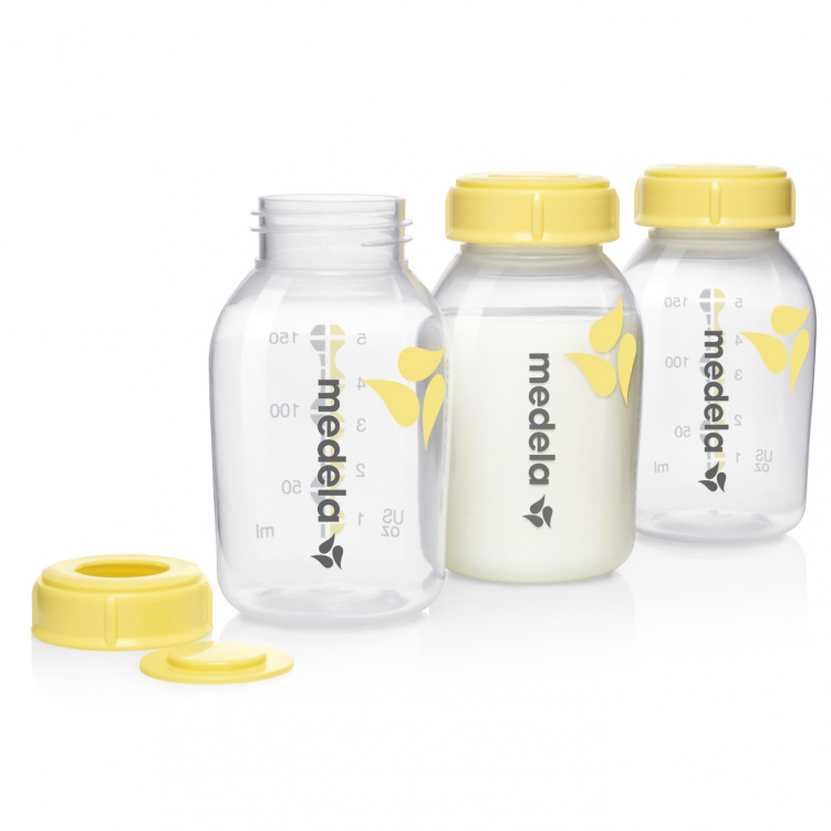 Medela Bröstmjölksflaska 150 ml 3-pack i gruppen Babytillbehör / Äta och mata / Nappflaskor och dinappar hos Bonti (MEDE008.0074)