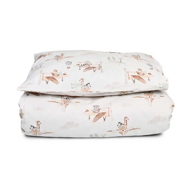 Mini Dreams Påslakanset Spjälsäng Flying Friends Vit i gruppen Babytillbehör / Sova / Bäddset hos Bonti (MIDR3608401)