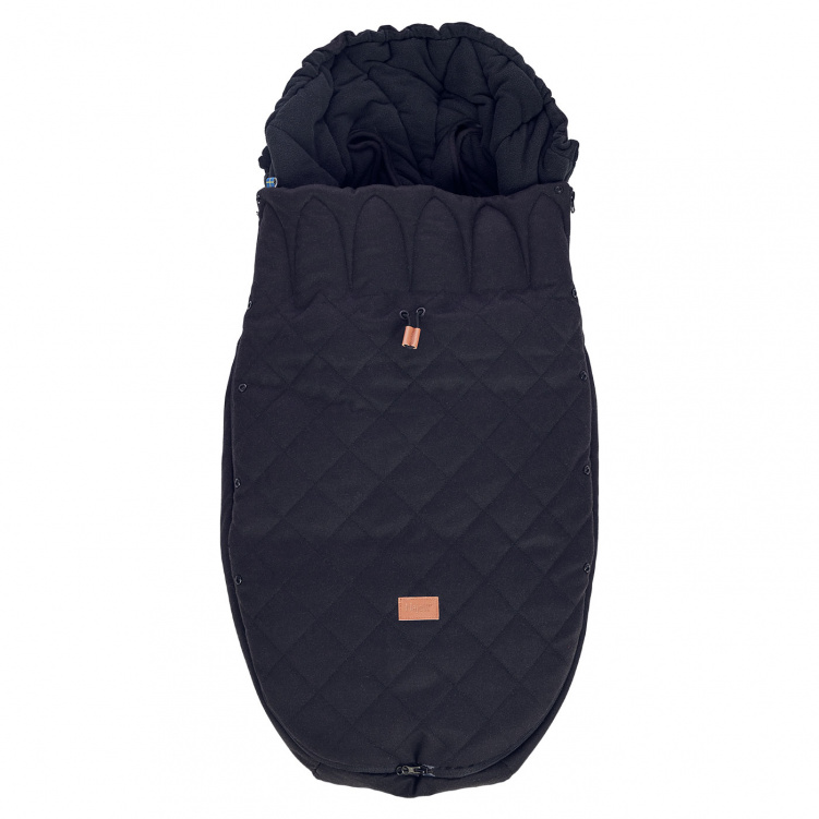 Najell Åkpåse Winter Cover Matte Black Quiltad i gruppen Barnvagnar / Barnvagnstillbehör / Åkpåsar hos Bonti (NAJEN00800404)