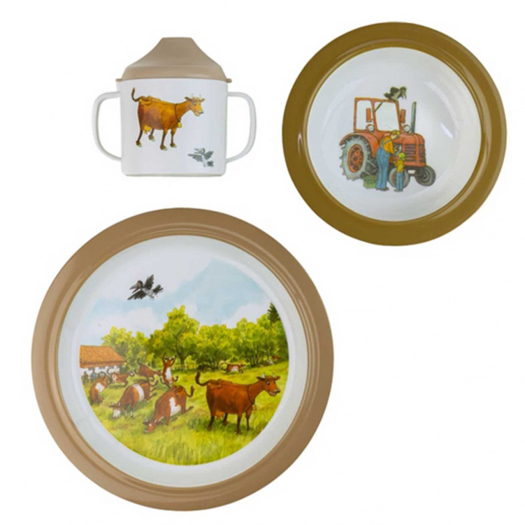 Mamma Mu Barnservis 3 delar i gruppen Babytillbehör / Äta och mata / Serviser hos Bonti (RAST4414)