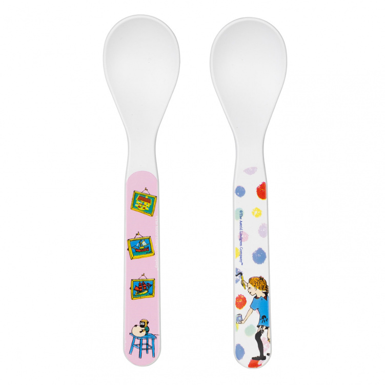 Pippi Födelsedag Skedar 2-pack i gruppen Babytillbehör / Äta och mata / Bestick hos Bonti (RAST5508)