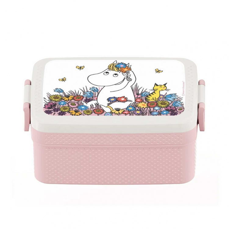 Mumin Lunchlåda Äng Rosa i gruppen Babytillbehör / Äta och mata / Matförvaring hos Bonti (RAST6027)