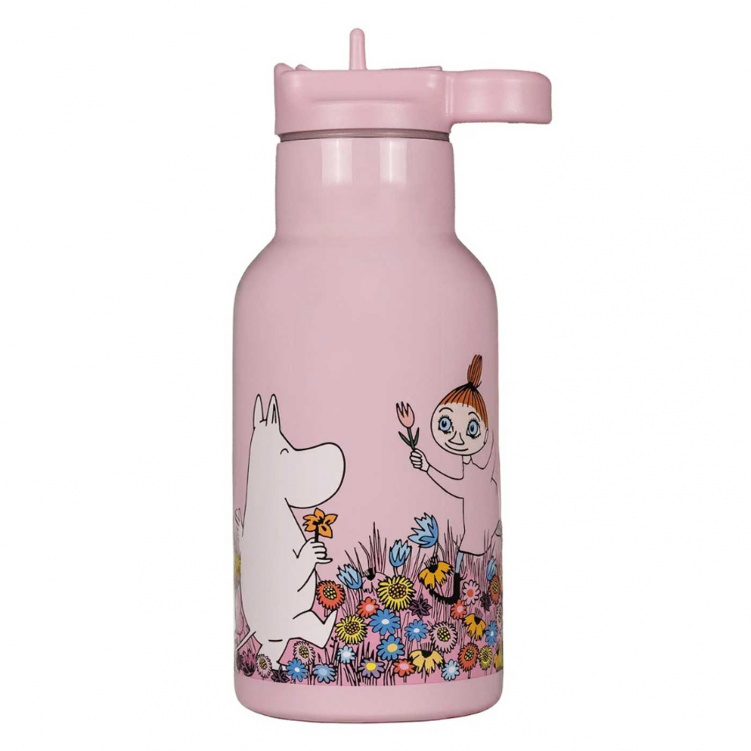 Mumin Vattenflaska Äng Rosa i gruppen Babytillbehör / Äta och mata / Muggar, flaskor och glas hos Bonti (RAST6119)