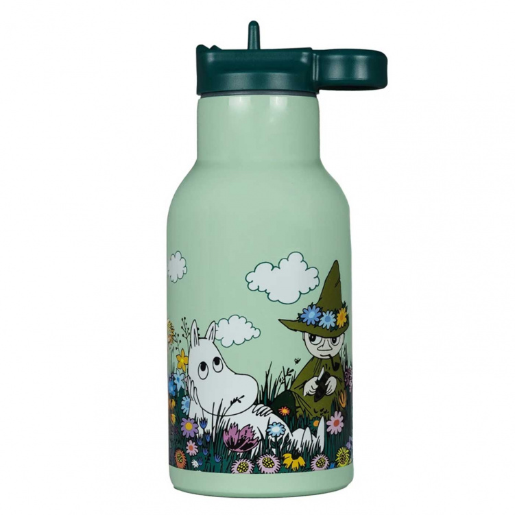 Mumin Vattenflaska Äng Grön i gruppen Babytillbehör / Äta och mata / Muggar, flaskor och glas hos Bonti (RAST6120)