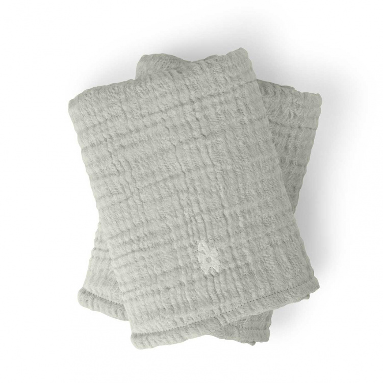 Sebra Skötunderlägg i muslin Mist Green i gruppen Babytillbehör / Sköta / Skötdynor hos Bonti (SEBR101030012)