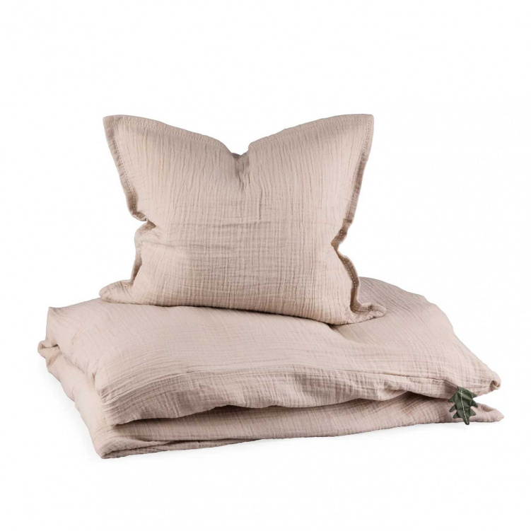Sebra Påslakanset Spjälsäng Seabreeze Beige i gruppen Babytillbehör / Sova / Bäddset hos Bonti (SEBR101430027)
