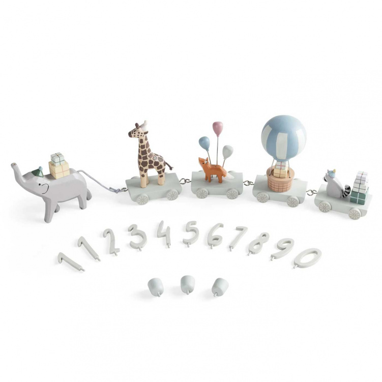Sebra Födelsedagståg i trä World of Sebra i gruppen Möbler och inredning / Inredningsdetaljer / Dekor hos Bonti (SEBR802230001)
