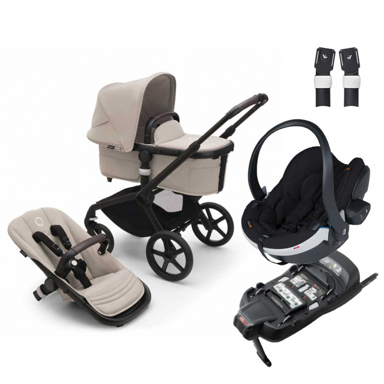 Bugaboo Fox 5 Duovagn+ Besafe Izi Go Modular X2+Bas i gruppen Barnvagnar / Varumärken / Bugaboo / Bugaboo Fox 5 hos Bonti (SET-BGBFXIMX1)