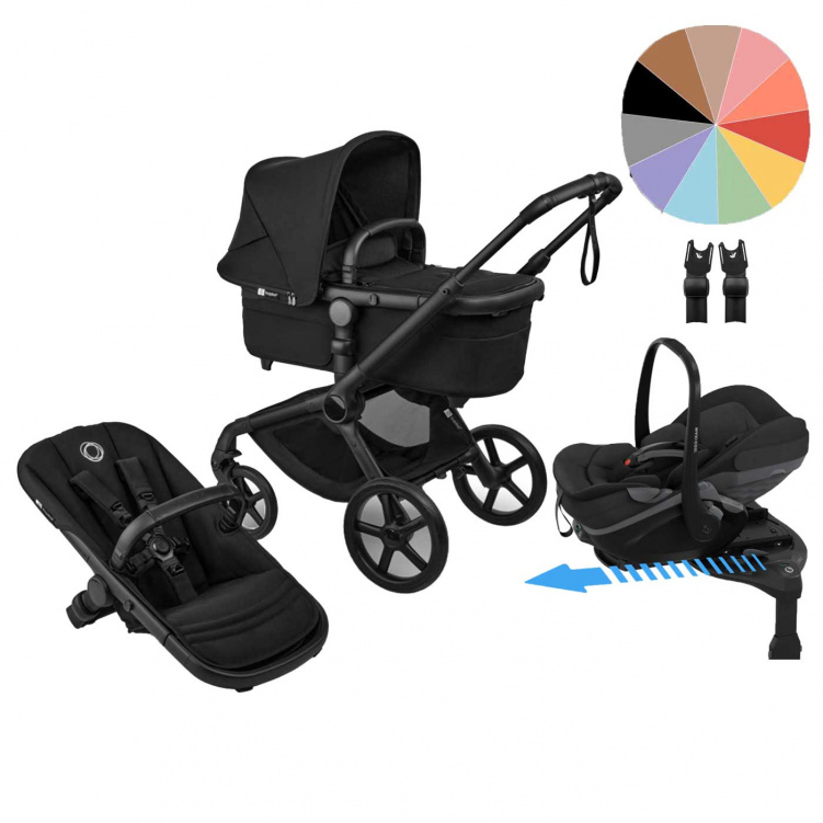 Bugaboo Fox 5 Renew + Maxi-Cosi Pebble Slide Pro + Bas i gruppen Barnvagnar / Varumärken / Bugaboo / Bugaboo Fox 5 hos Bonti (SET-BGBFXRN5)