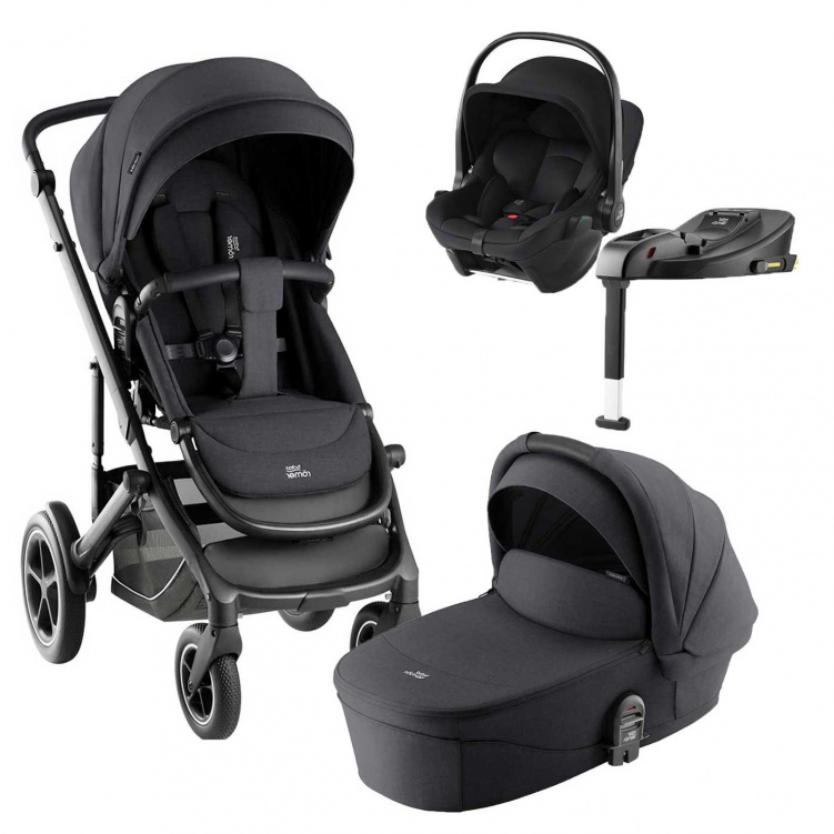 Britax Smile 5Z Duovagn + Baby-safe Core + Bas i gruppen Barnvagnar hos Bonti (SET-Britax5Z2)