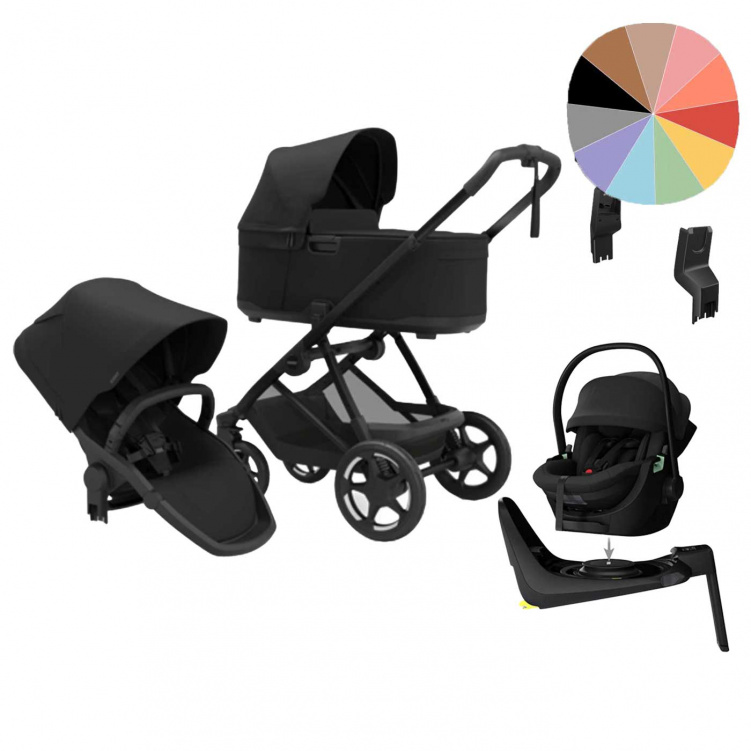 Thule Charm Duovagn + Maple Babyskydd + Bas i gruppen Barnvagnar / Varumärken / Thule / Thule Charm hos Bonti (SET-THLCHM)