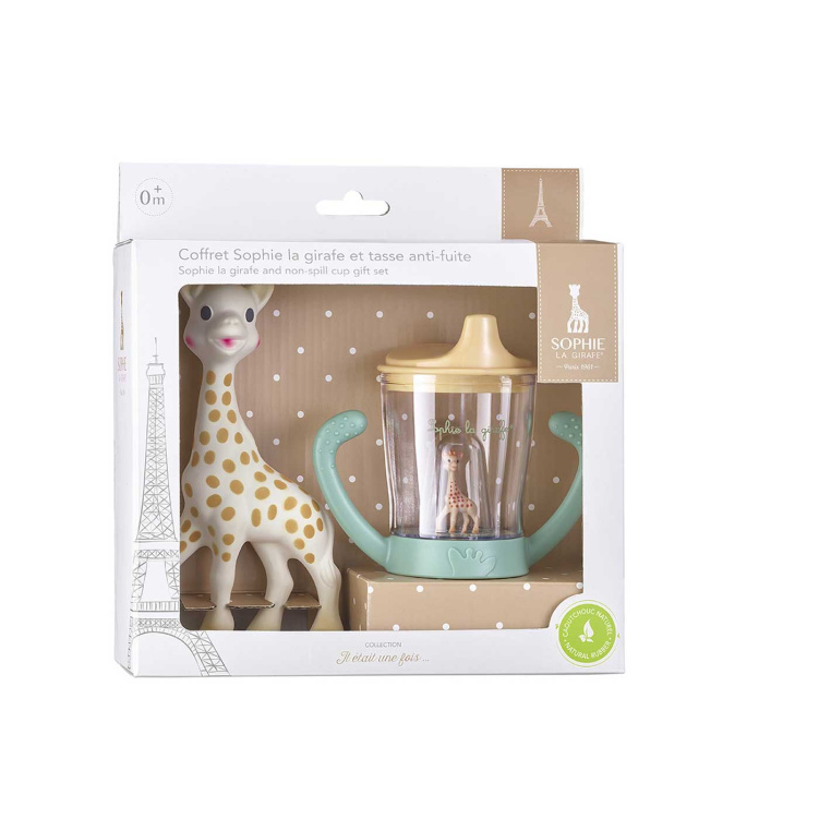 Sophie La Girafe och spillfri mugg presentset i gruppen Leksaker / Babyleksaker hos Bonti (SOLG850809)