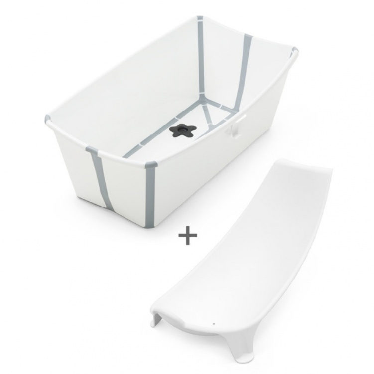 Stokke Flexi Bath Badbalja Bundle Heat Sensitive White i gruppen Babytillbehör / Sköta / Badbaljor och tillbehör hos Bonti (STOK531501)