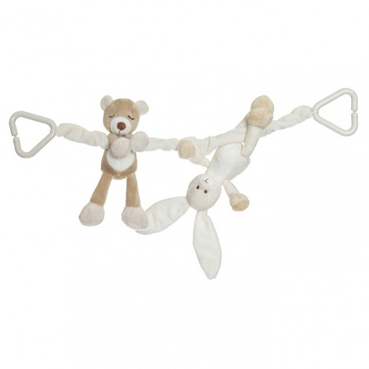 Teddykompaniet Diinglisar Vagnhänge Nalle och Kanin i gruppen Leksaker / Babyleksaker / Barnvagnsleksaker hos Bonti (TEKO4291)