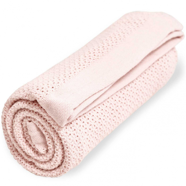 Vinter & Bloom Soft Grid Eko Gallerfilt Baby Pink i gruppen Babytillbehör / Sova / Babyfiltar hos Bonti (VIBL40002-30)