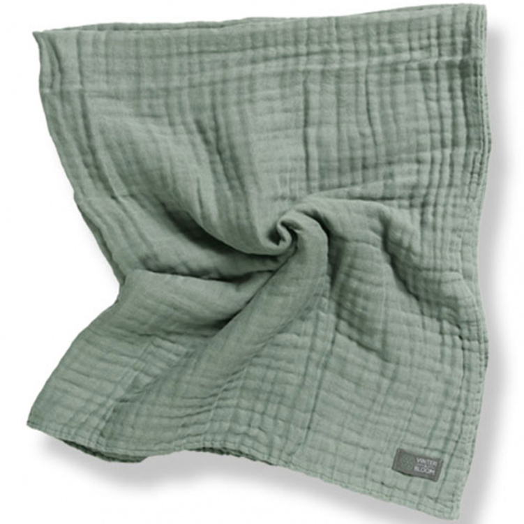 Vinter & Bloom Filt Muslin Eko Jade Green i gruppen Babytillbehör / Sova / Babyfiltar hos Bonti (VIBL40044-7)